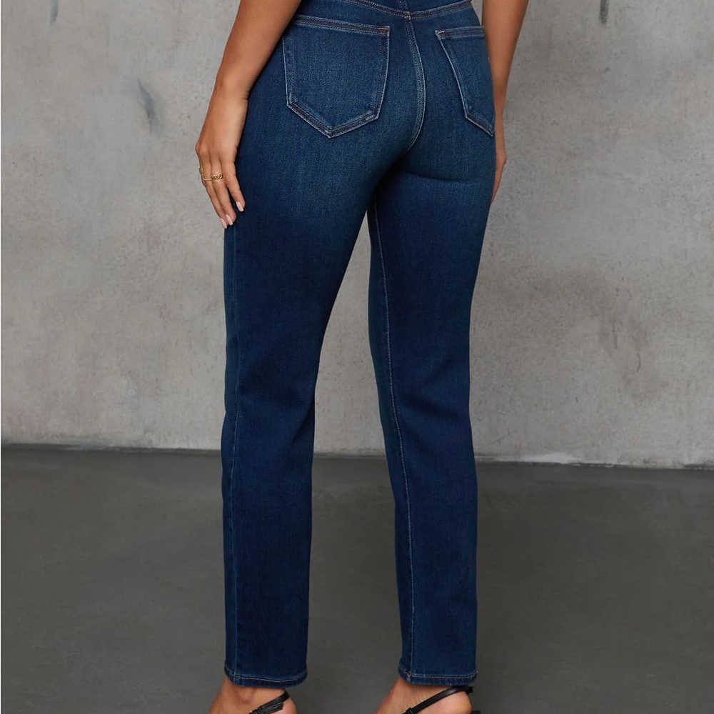Vici Dark Blue Straight Leg Jeans